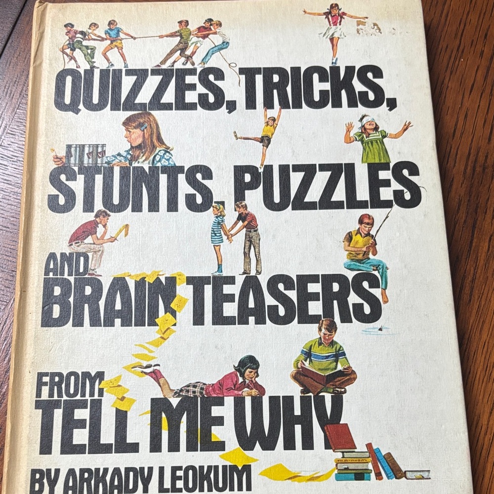 Quizzes, Tricks, Stunts, Puzzles Book- vintage rare fun book